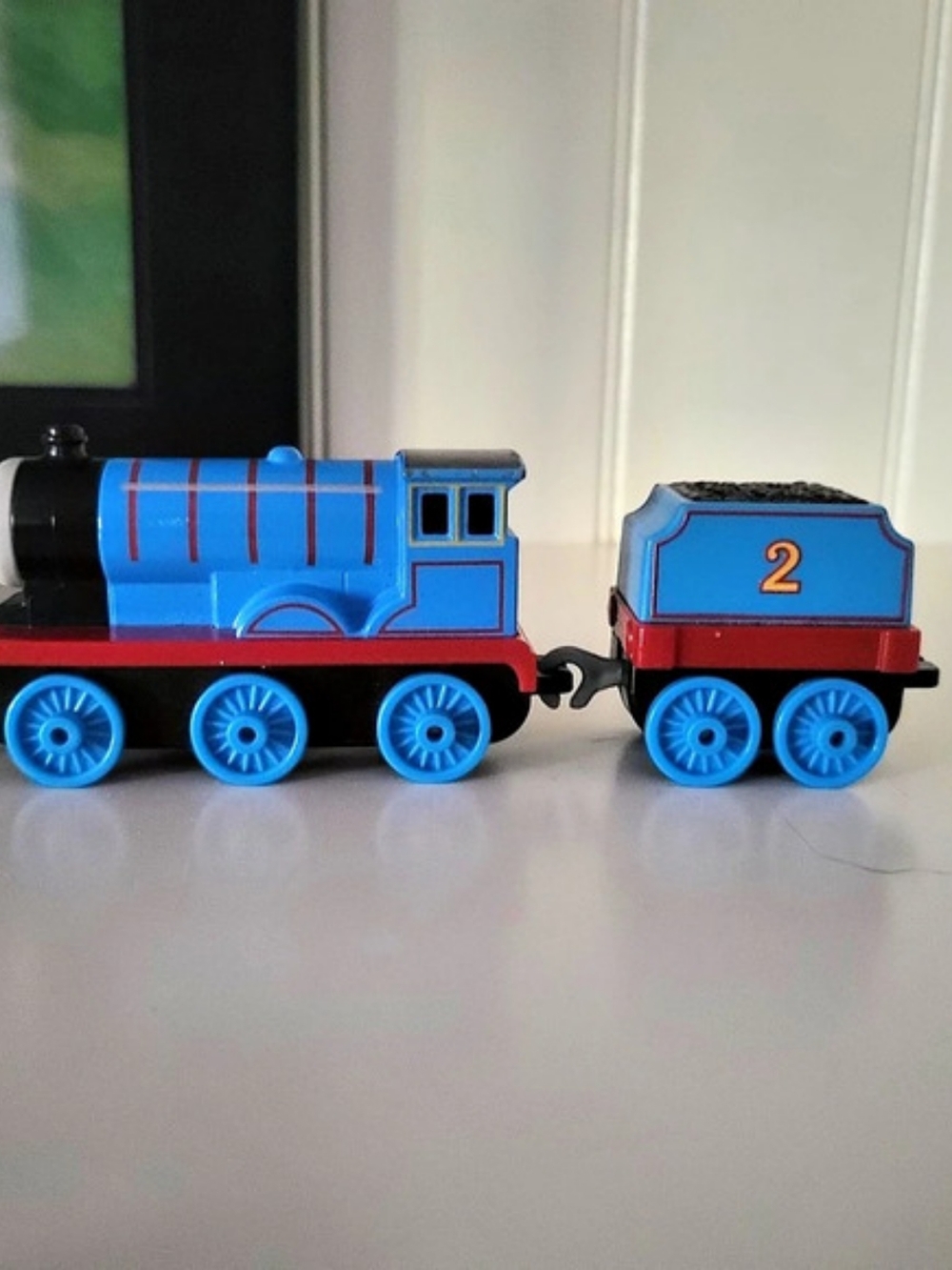 Thomas & Friends Edward Push-Along Die-Cast Engine & Tender Blue & Red Train Toy